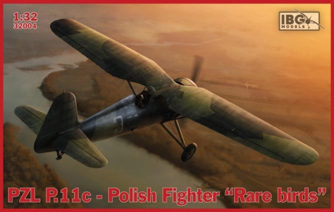 Ibg pzl p.11c lengyel vadászgép makett