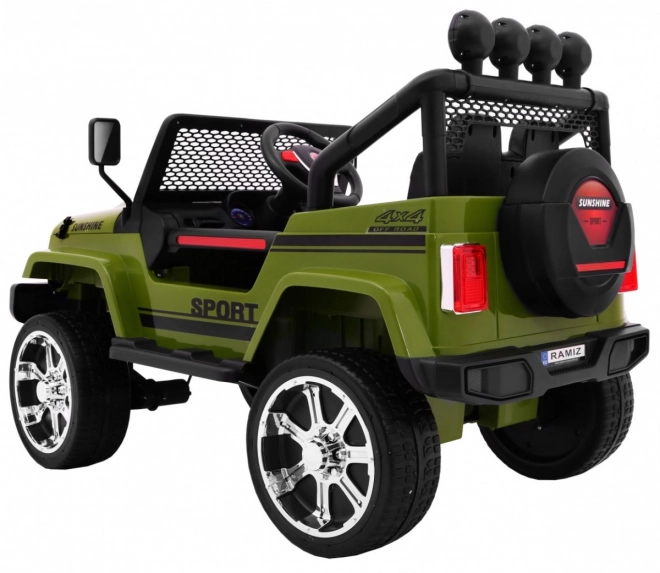 Raptor Drifter zöld terepjáró + távirányítás + 4x4 meghajtás + tárolóhely + lassú indulás + MP3 LED dióda
