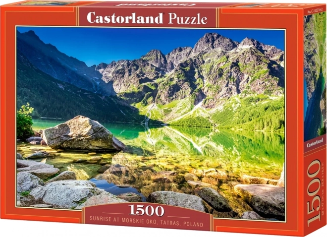 Napfelkelte a Morskie Oko tónál Puzzle - 1500 Darab