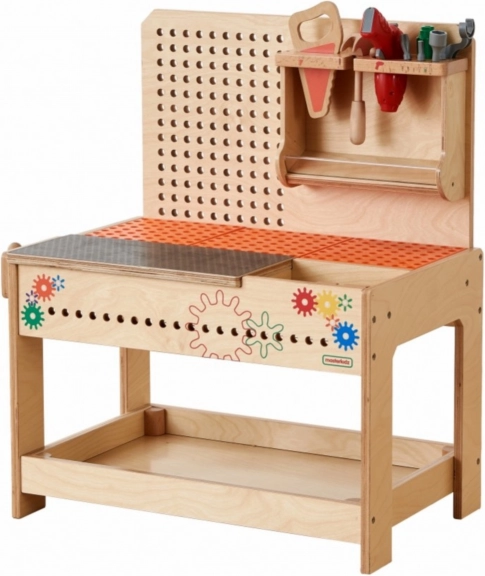 Fából készült XXL Montessori STEM műhely szerszámokkal MASTERKIDZ