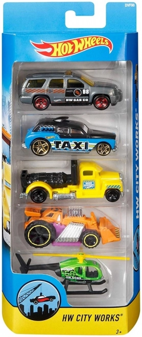 Hot Wheels járművek 5 darabos szett