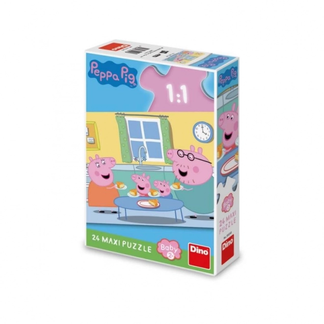 Dino puzzle Peppa malac ebéd maxi 24 darabos