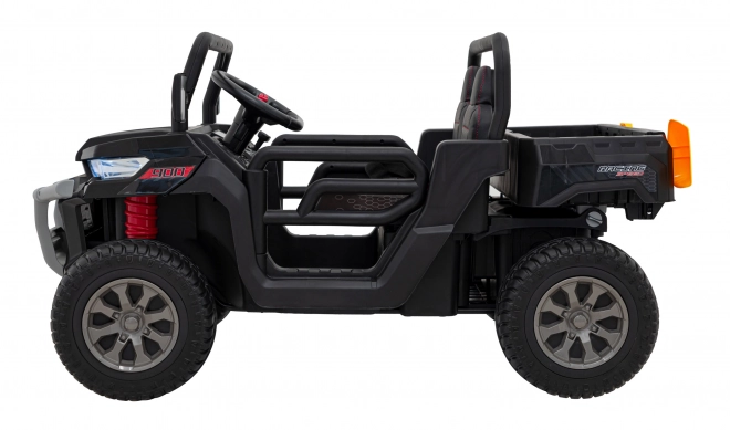 Autó Pick-Up Sebesség 900 pro gyermekek fekete + 4x4 meghajtás + mozgatható pumpa + csomagtér + távirányító + lapát + LED audió