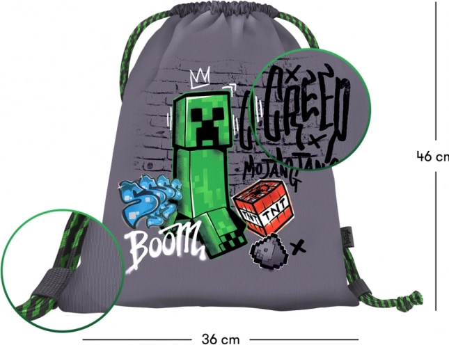 3 darabos Baagl Skate Minecraft TNT: Hátizsák, tolltartó, zacskó