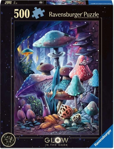 Ravensburger világító puzzle Varázsgombák 500 darab