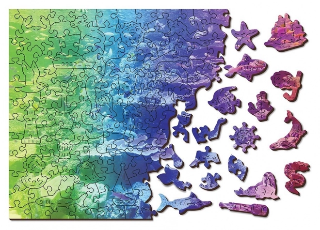 Fa puzzle Korallzátony 2 az 1-ben