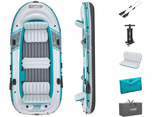Adventure Elite X5 5 személyes felfújható csónak evezőkkel