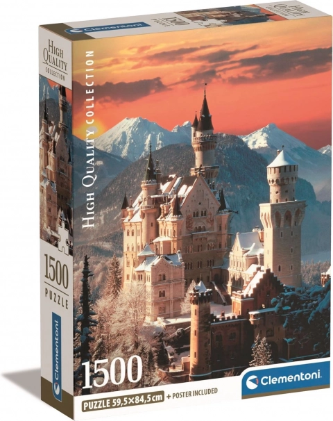 Puzzle 1500 darabos Kompakt Neuschwanstein Kastély