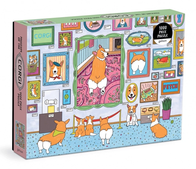 Galison corgi múzeum puzzle 1000 darab