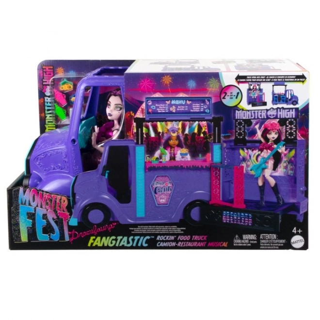 Monster High koncert food truck Draculaura babával