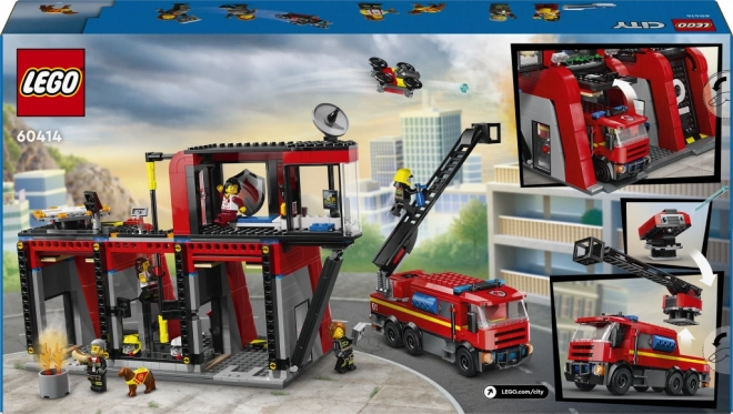 Lego city tűzoltóállomás és tűzoltóautó