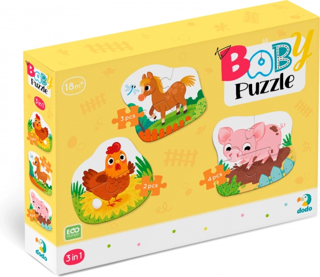 Baba puzzle farm állatok 3 az 1-ben