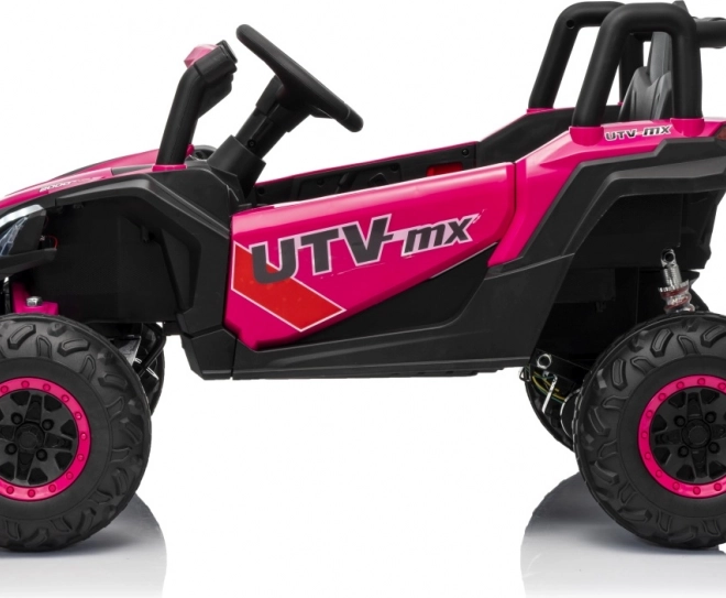Gyermek elektromos autó Buggy Madman UTV-MX rózsaszín