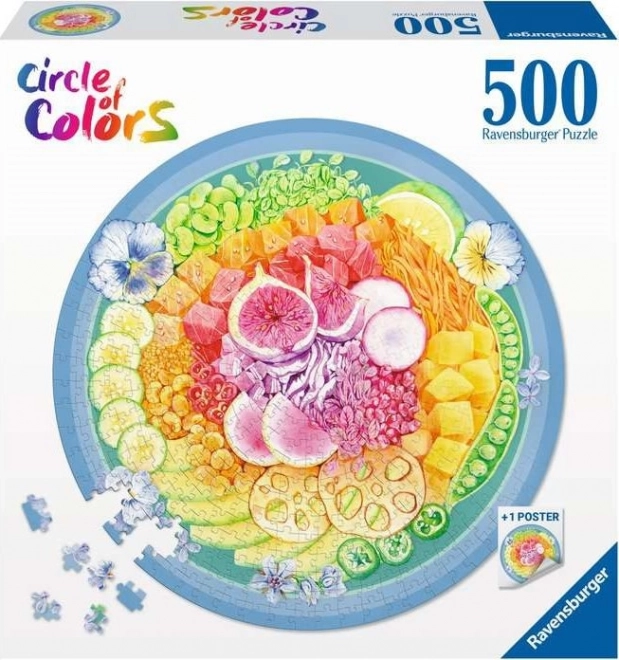 Ravensburger 500 darabos puzzle - Színpaletta Poke Bowl