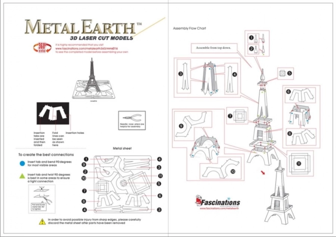 metal earth 3d puzzle eiffel-torony