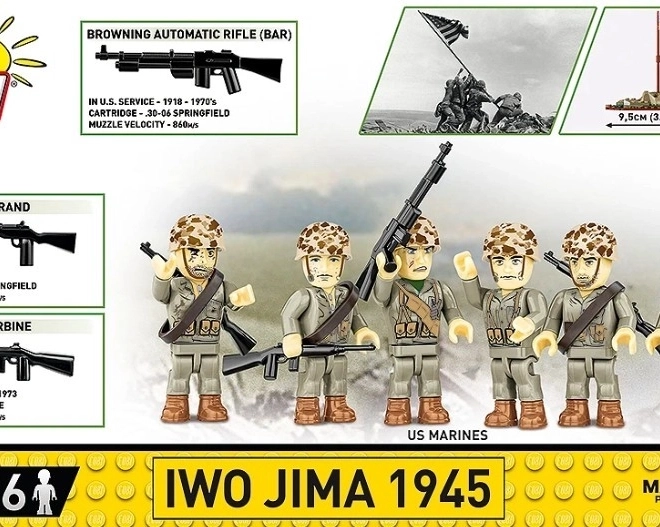 Kockák - Az amerikai zászló kitűzése Iwo Jima szigetén 1945-ben - 87 darab