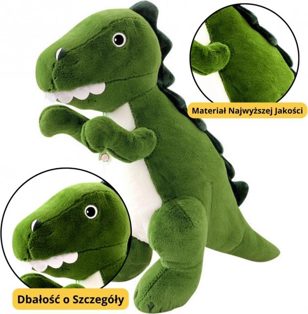 Zöld plüss dinoszaurusz 27 cm