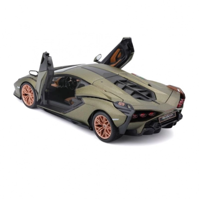 Bburago Lamborghini Sián FKP37 1:24 méretarányú zöld modellautó