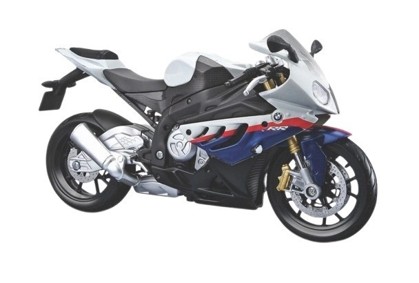 Fém modell BMW S 1000 RR talapzattal 1:12