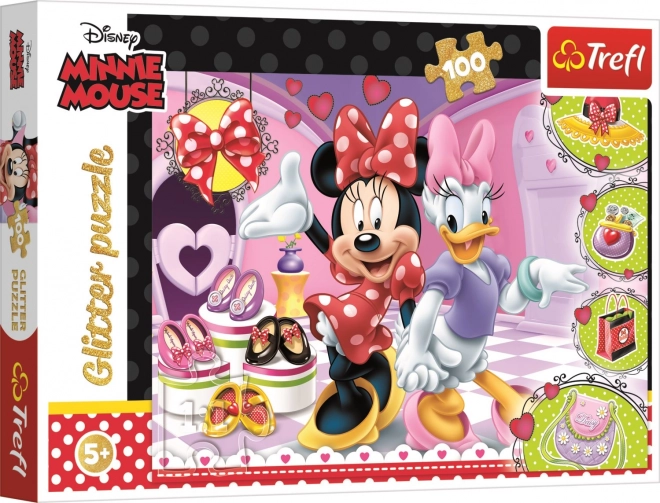 Csillogó Minnie Puzzle 100 Darabos