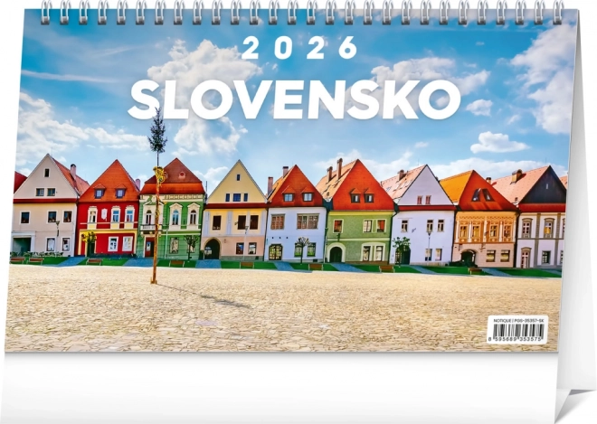 Asztali naptár Szlovákia 2026