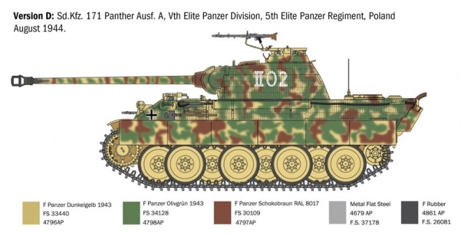 sd.kfz.171 panther ausf. a műanyag modell 1/35