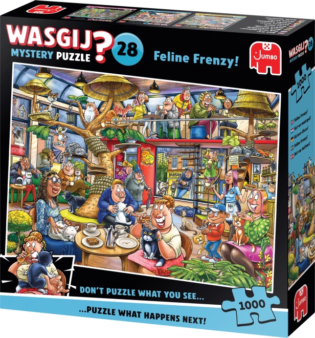 Jumbo Puzzle Wasgij Rejtély: Macskás őrület 1000 darab