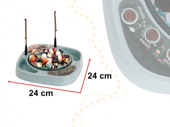 Családi ügyességi játék – horgászós halacska készlet kiegészítőkkel, kék, 27 darab