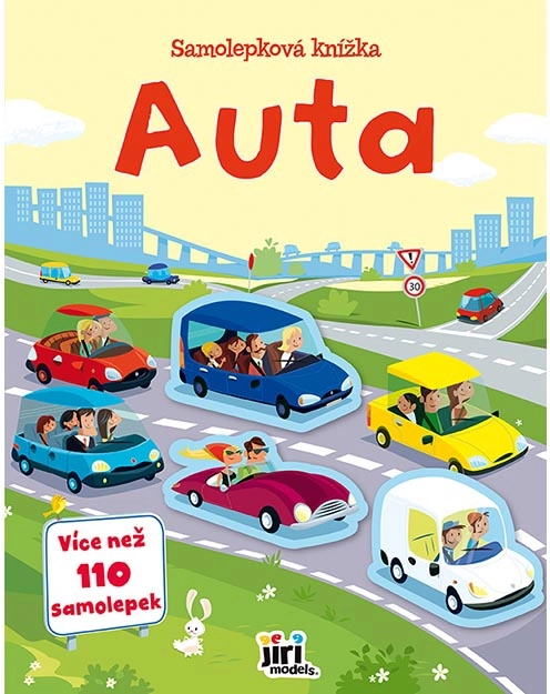 Könyv matrica kocsik motívummal
