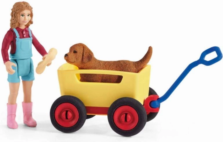 Húzható kocsi működő kerekekkel