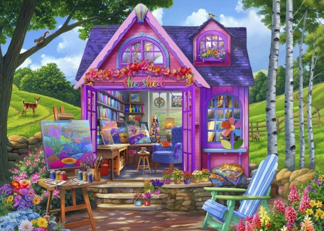 Puzzle Stúdió a kunyhóban 500 darab