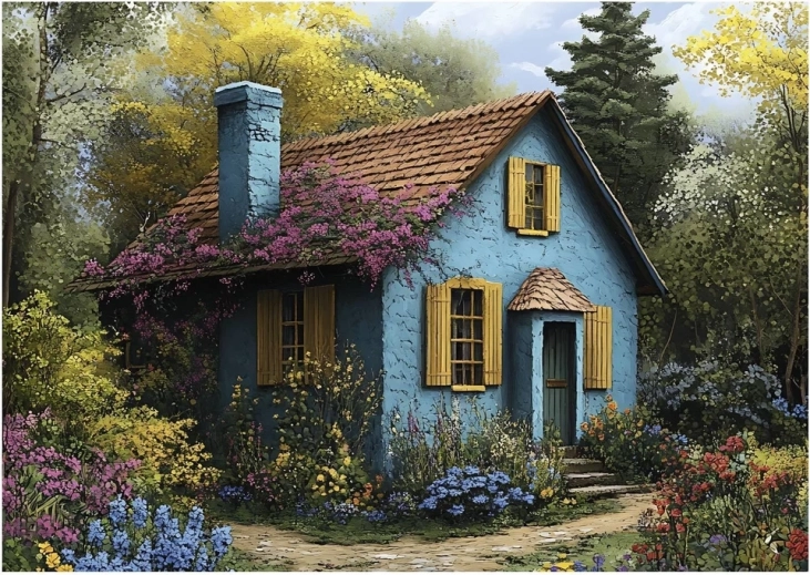 Puzzle Kék házikó 500 darab