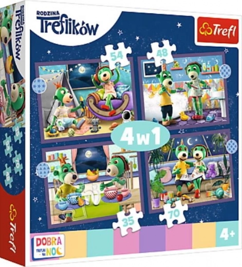 Puzzle 4 az 1-ben Treflíkek lefekvés előtt