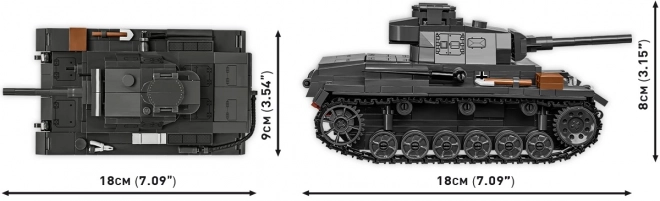 történelmi kollekció WWII Panzer III Ausf. J építőkészlet