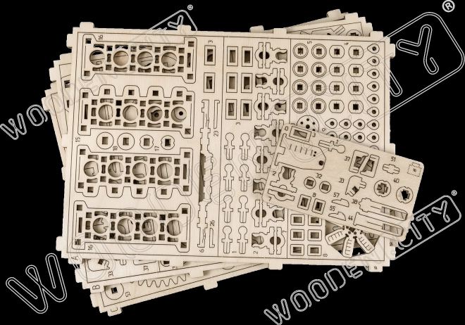 V8 Motor 3D fa puzzle