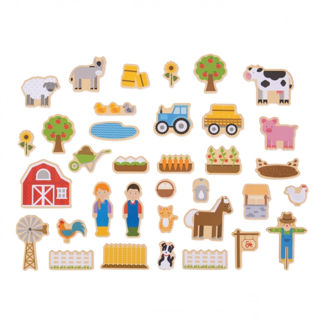 Bigjigs Toys mágneses farm szett