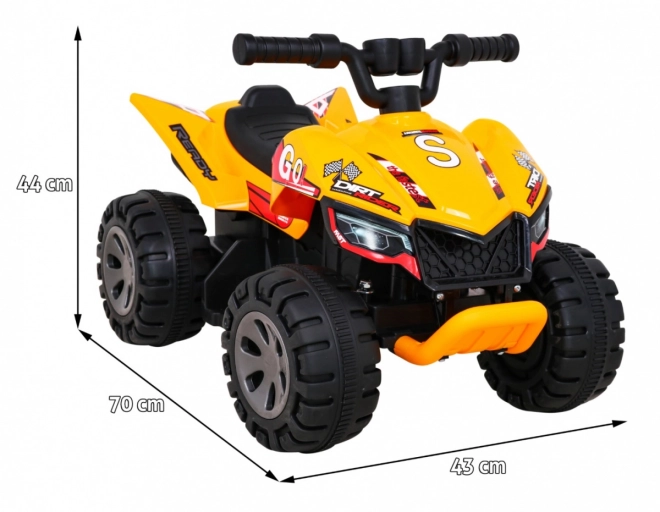 Gyors gyermek akkumulátoros quad sárga – Sárga