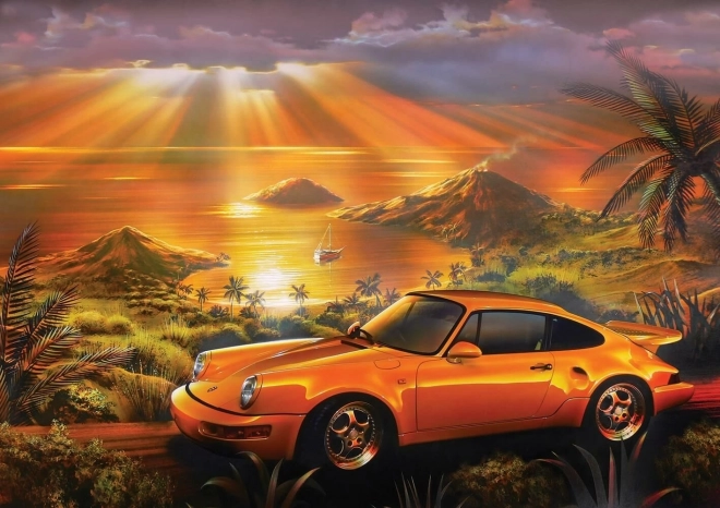 Sárga Porsche kirakó 1500 darabos
