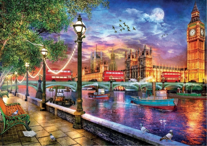 Londoni Naplemente Puzzle 2000 Darabból