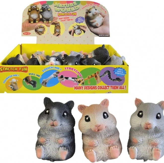 Gumiból készült hörcsög 8 cm - játék gyerekeknek
