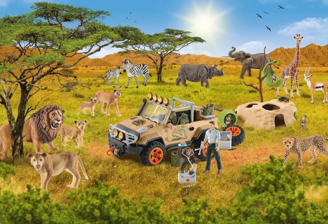 Schmidt puzzle savanna szett Schleich figurával