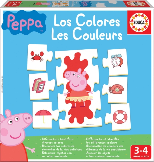 Peppa malac színtanuló puzzle gyerekeknek 6x7 darabos