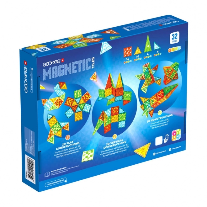 Geomag Gems mágneses csempék 32 darab