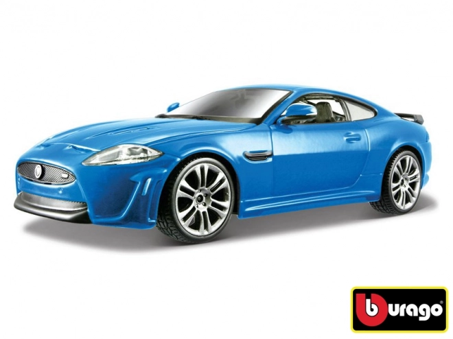 Bburago Jaguar XKR-S fém modell autó kék