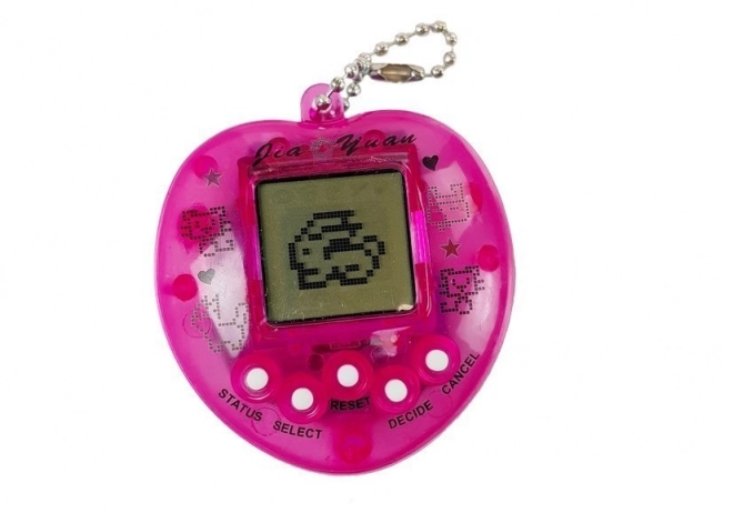 Rózsaszín Tamagotchi játék rövid lánccal