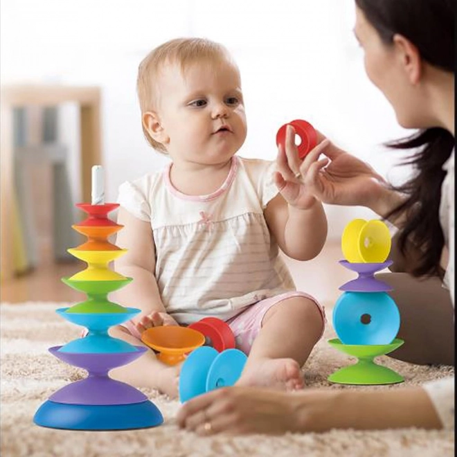 WOOPIE BABY színes torony 18 hónapos korú gyermekek számára