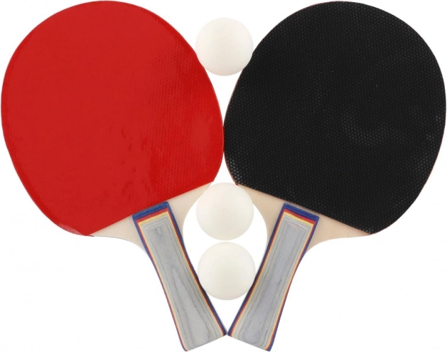 Pingpong készlet: 2 ütő + 3 labda tokban