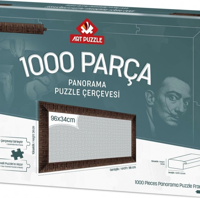 Puzzle keret 96x34 cm barna
