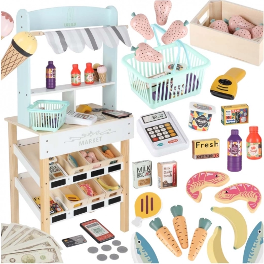 Stabil fa szerkezet 6 polccal