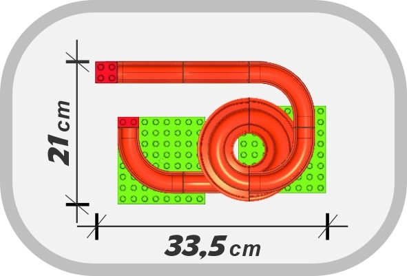 Kis golyópálya építőkészlet - 31 darab